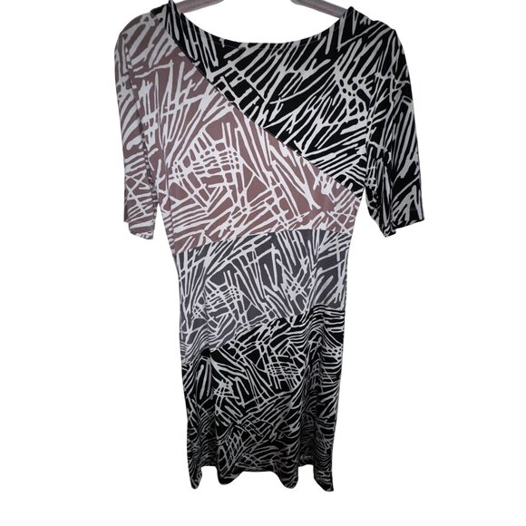 BCBG Max Azria Womens Abstract Print Bodycon Tight Stretch Dress Size Large Sexy - Picture 2 of 4